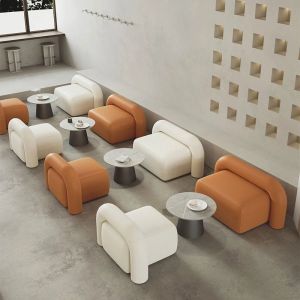 Star Hotel Lobby Furniture Leisure Sofas Chairs Tables Custom Regular Size