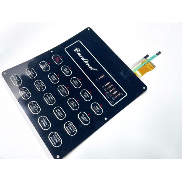 Quality Waterproof Backlit Membrane Switch 1.0mm Thickness 3M Rear Adhesive With Gradient Printing for sale