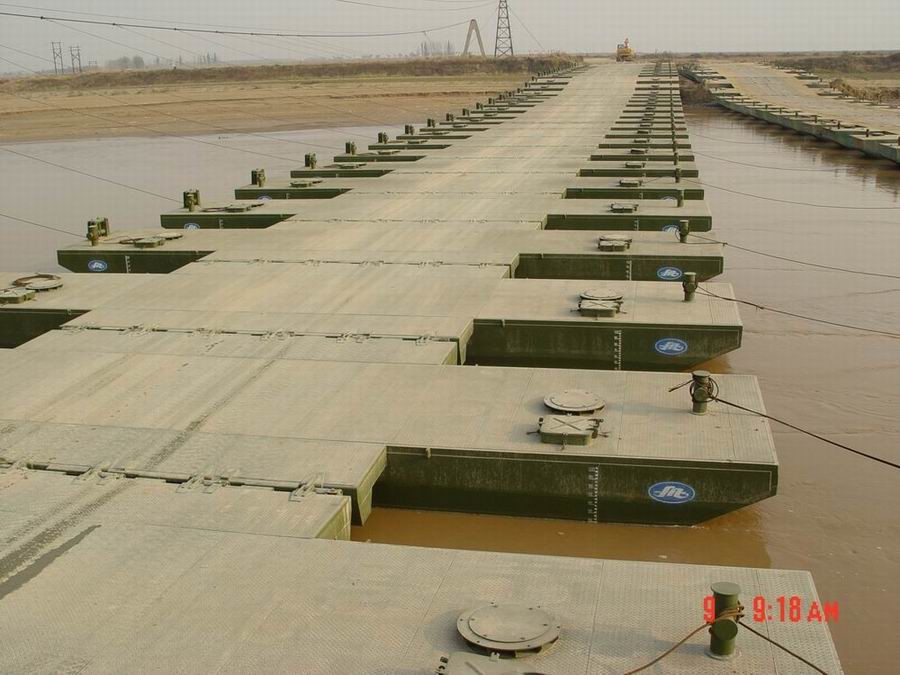 Buy cheap Modular Air Tight Steel Boxs Floating Pontoon Bridge Temporary Floating Bridge from wholesalers