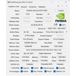 PCWINMAX Dual Fan Geforce RTX 2060 Graphics Card 12GB 192BIT GDDR6 PCIe 3.0