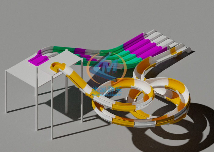 Buy cheap H6M+H9M Custom Pool Slides Novel Water Slide With Pool Fiberglass Material from wholesalers