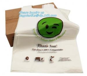 China biodegradable packing bags, Biobag Compostable T-Shirt Bag, Compostable t-shirt bag, degradable bag manufacturer vest ca on sale