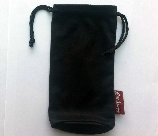 SGS Black Velvet Drawstring Bag , Biodegradable TUV Suede Drawstring Pouch