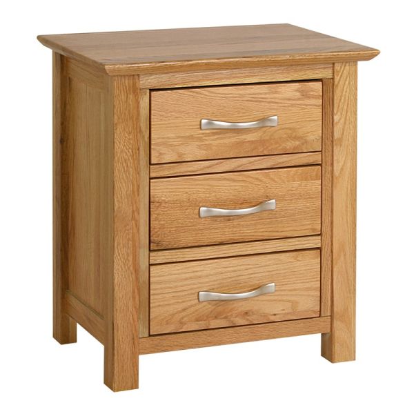 Quality 3 drawer bedside oak furniture, night stand for sale