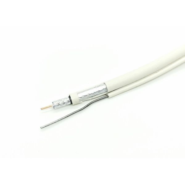 Quality RG6-M 75 Ohm Self Supporting Cable , CATV Coaxial Cable 75 Ohm With Galvanized Steel Messenger for sale