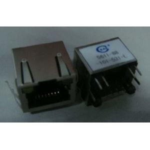 Buy cheap 8 Pin Modular RJ45 Female Jack WITH LEDS , Shield PCB Lan Socket from wholesalers