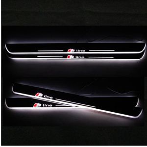 Buy cheap LED Moving Door Scuff sill for AUDI A3 A4L A5 A1 A6L car pedals LED door sill plate light from wholesalers