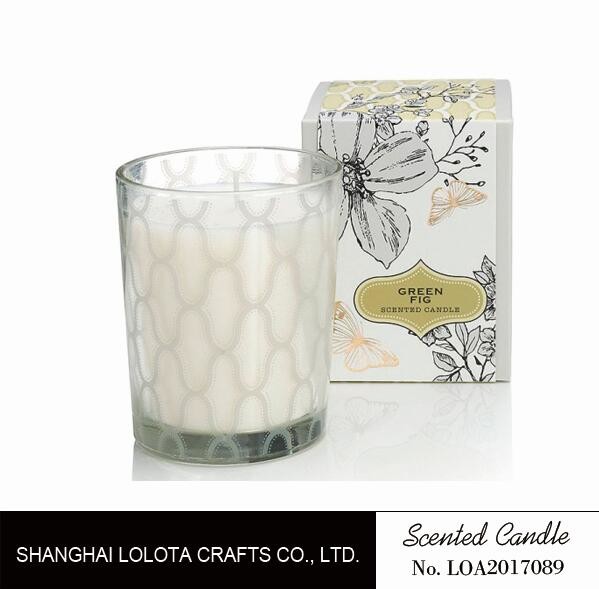 LOA2017089 Scented Applique Clear Bottle With Colorful Flower Folding Box