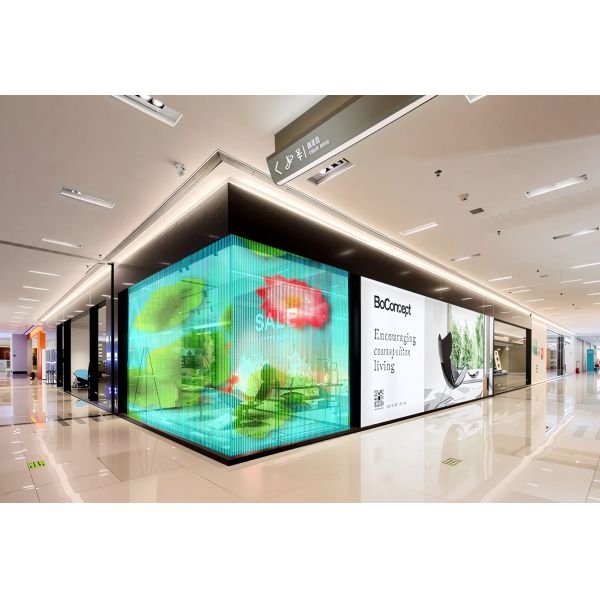 High Transparency P6 Sticky Flixble LED Crystal Film Screen Invisible Advertisin