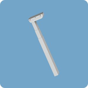 Heavy Duty Standard Rectangular Lifting Column With 3 Stages 80*50mm 650mm