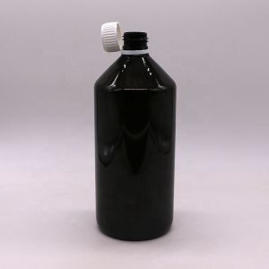Buy cheap Dark Brown Translucent PET 1000ml Liquid Medicine Bottle with 28mm Tamper Proof Cap from wholesalers