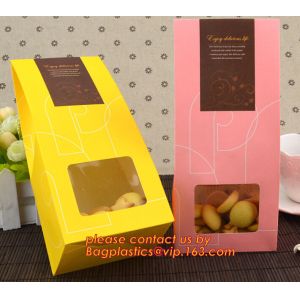 Customize Translucent Window, Brown Greaseproof Kraft Paper Bag, Special Opp
