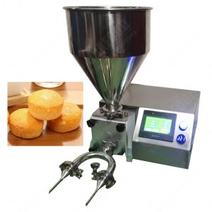 Semi automatic chocolate injector machine donut jam injector