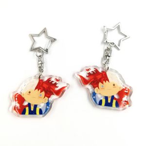 Buy cheap Custom shape factory made acrylic plastic epoxy non clear keychain resin glitter charm with star key accessory from wholesalers