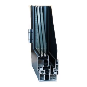 Buy cheap Black Electrophoretic 6063 Aluminum Window Profiles With Mesh Section from wholesalers