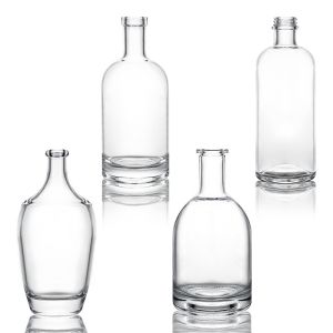 Buy cheap Glass Material Customizable Capacity and Shape Rum Vodka Whisky Tequila Gin Bottle with Lid from wholesalers