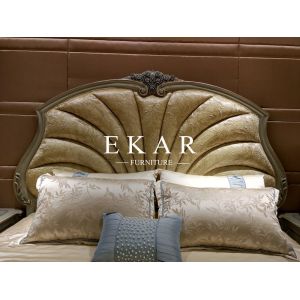 Buy cheap Luxury Bedroom Set Shell Shaped Headboard Italian Bed Room Furniture from wholesalers