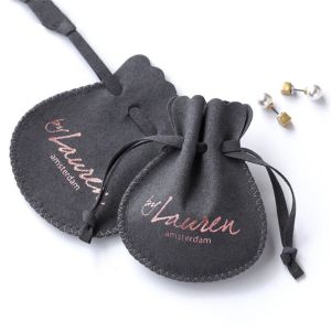 Buy cheap Microfiber Drawstring Jewelry Pouch With Pockets Silk Screening Printing from wholesalers