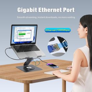 Buy cheap Originneo PCR100D+ Aluminum Adjustable Rotatable Laptop Hub Stand with 11-in-1 USB C Docking Station  HDMI 4K@60Hz Minotor Expansion PD100W from wholesalers