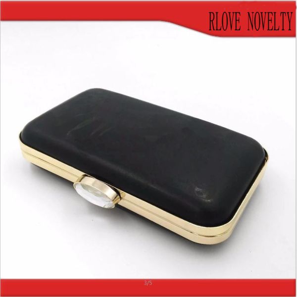 Handmade bag fittings 20*12 cm light gold purse clasp metal purse frame with plastic box for bags