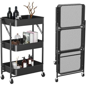 Buy cheap Folding Mobile ODM Metal Storage Trolley For Kitchen from wholesalers