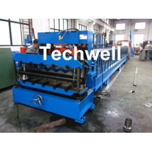 Buy cheap Step Tile Color Steel Roll Forming Machine , Galvanized Coil Wave Tiles Making Machine from wholesalers