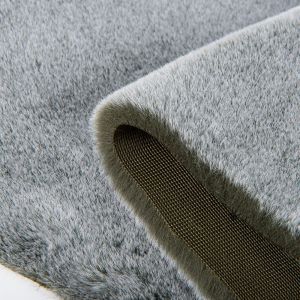 Buy cheap Plain Knitted Faux Rabbit Fur Fabric with White Tip Color Printing Luxurious and Durable from wholesalers