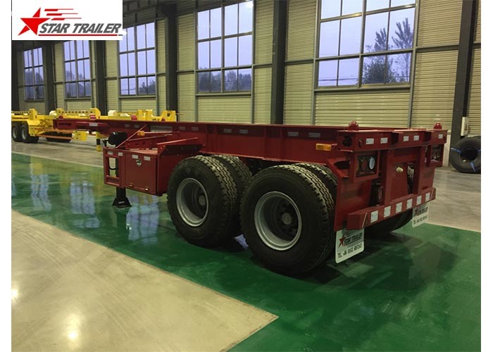 Large Capacity Container Skeletal Trailers , Heavy Duty Gooseneck Container