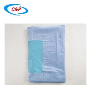 Medical Knee Arthroscopy Drape Disposable Surgical Sheets Blue Waterproof