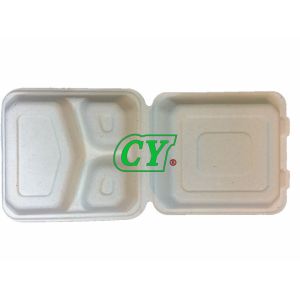 Biodegradable Sugarcane Bagasse Clamshell Lunch Box Machine Virgin Pulp Wood
