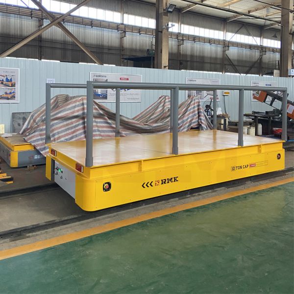 Heavy Duty 10 Tons Remote Control Steel Pipe Battery Rail Transfer Cart