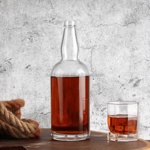 Empty Glass Bottles for Vodka Whisky Industrial Beverage Surface Handling Hot