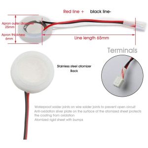 Buy cheap RoHS CE 25mm Round Piezo Ceramic Disc Ultrasonic Atomizing Transducer from wholesalers