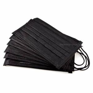 Buy cheap Black Color 3 Ply Non Woven Face Mask Lint Free High Filtration Efficiency product