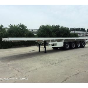 Tread 1840mm Load Capacity 60t-70t 40ft Flatbed Semi Trailer