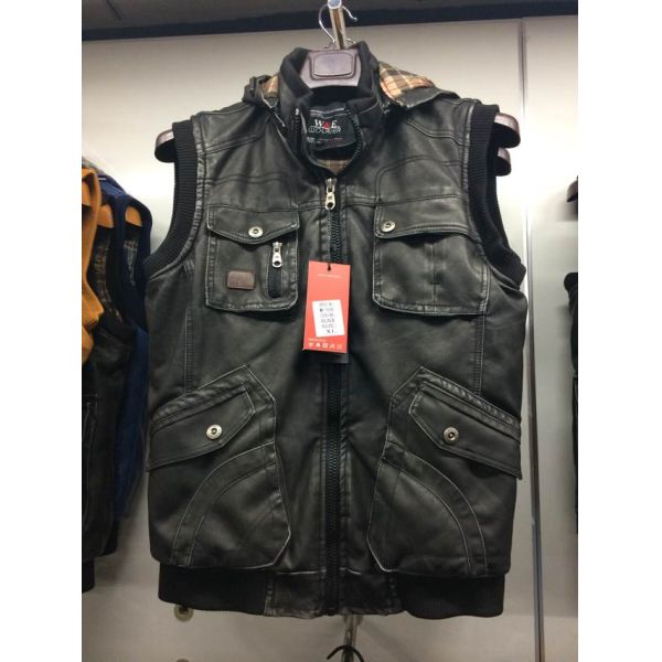 Buy cheap MP-1510 Men's PU vest jacket coat from wholesalers