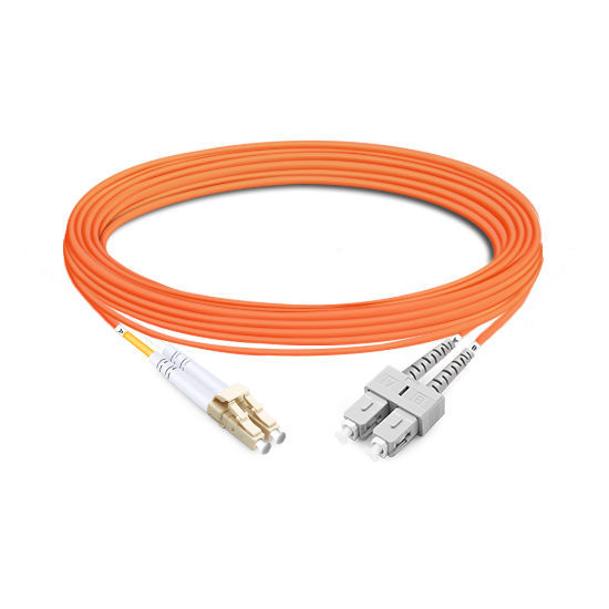 10m (33ft) Duplex OM2 Multimode LC UPC To SC UPC PVC (OFNR) Fiber Patch Cord