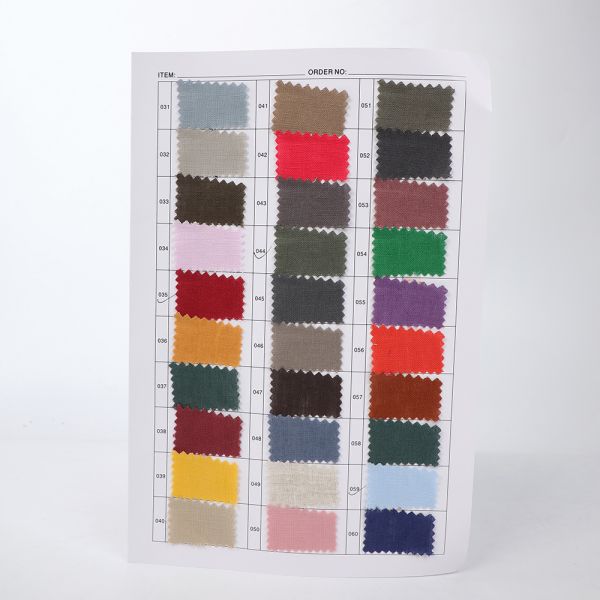 High Quality Linen 14*14 Woven Fabric Light Weight in Stock Comfortable and Breathable Solid Color for Women's Clothing