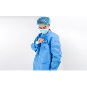 Buy cheap Customised Disposable Medical Lab Coat Long Sleeve Elastic Cuff Unisex from wholesalers