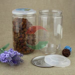Buy cheap Sealable Jar Wide Mouth With Aluminum Lid And PE Lids Nuts And Cookies Storage Containers Candy And Snack Jar Transparent Food Grade Jam Jar Plastic PET from wholesalers