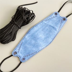 China White Black Elastic Ear Loops Raw Materials Flat Round Elastic Earloop 5MM 3.5MM on sale