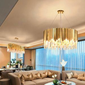 Buy cheap 4000K 5000K Large Luxury Gold Modern Crystal Chandelier High Translucent from wholesalers