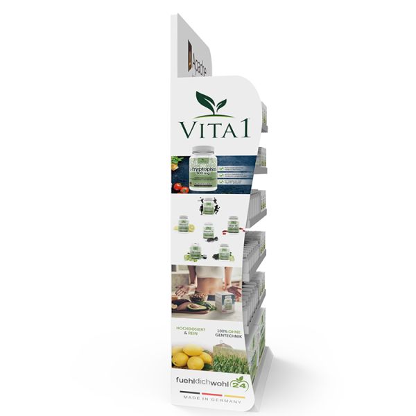 Drug Pharmacy Display Stand Wood Medicine Display Rack With Custom Logo