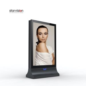 Galvanized Steel Powder Coating 100w City Light Poster Vertical Scrolling Poster