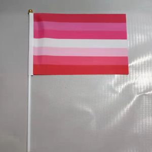Buy cheap High Quality 100D Polyester Handheld LGBT Flags Custom Rainbow Flags from wholesalers
