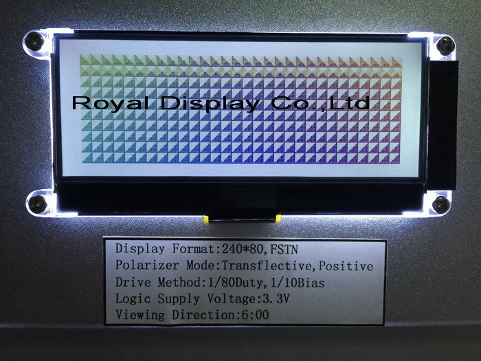 Buy cheap 240X80 Cog IC St7529 Transflective LCD Display FStn FPC Parallel from wholesalers