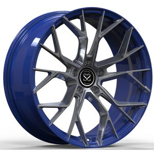 Buy cheap Chevy Corvette C5 Staggered  19 and 20 Multi-spoke Gloss black 1-PC Forged Alloy Wheels 5x120.65 from wholesalers