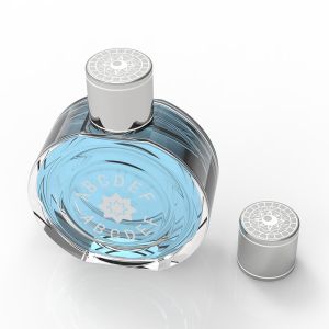 Buy cheap Mirror Zamak Perfume Caps Rectangle Shape With Customized Design from wholesalers