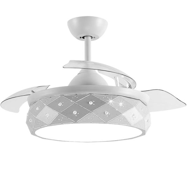 Buy cheap Retractable ECO Foldable Blade Fan White 42in Ceiling Fan With Light from wholesalers