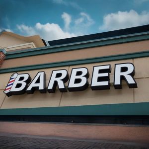 Buy cheap 3D Logo Custom Barber Shop Name Outdoor Advertising Store Front Signage Light Led Sign Board for Shop from wholesalers